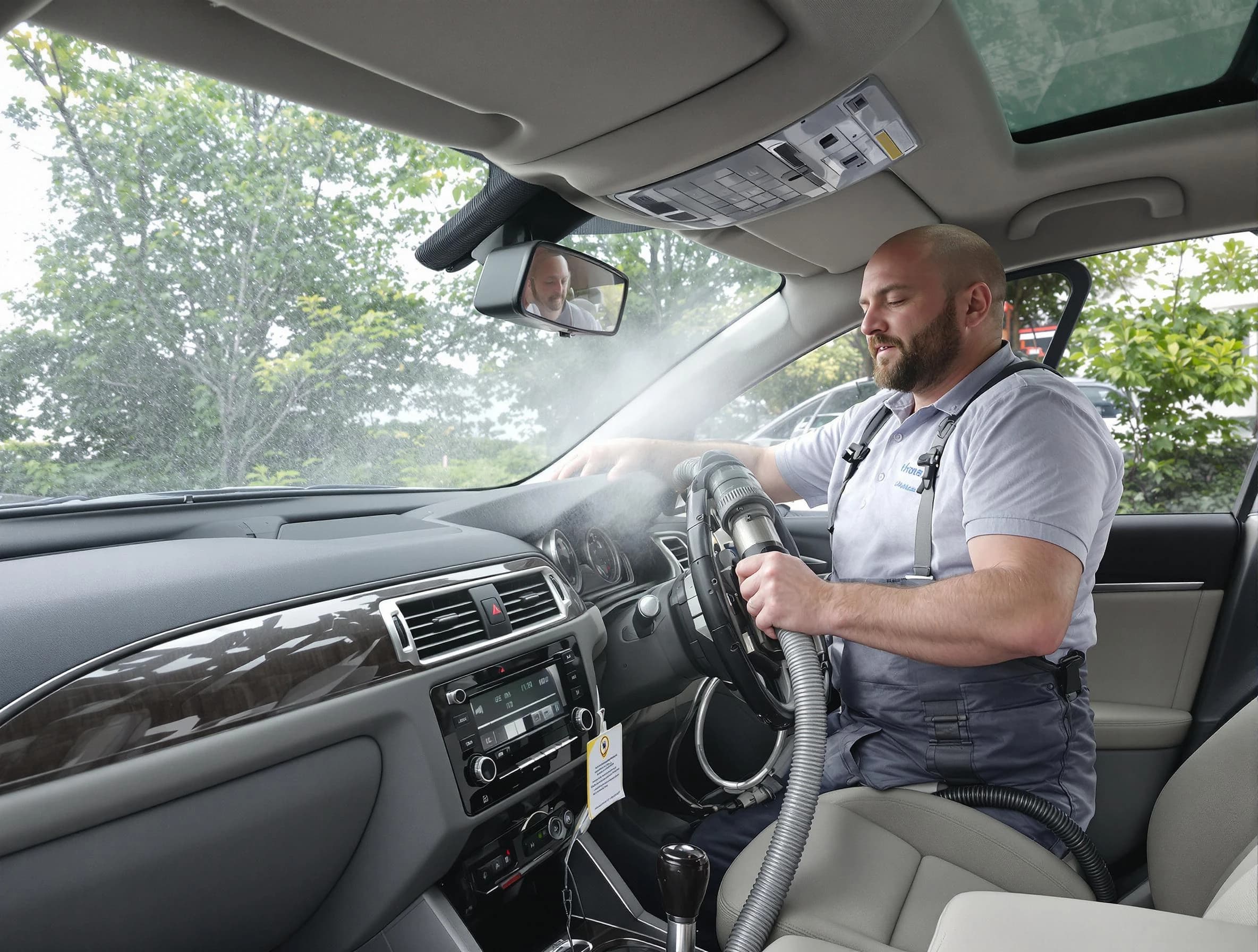 Atlanta Air Duct Cleaning specialist performing professional car duct cleaning in Atlanta