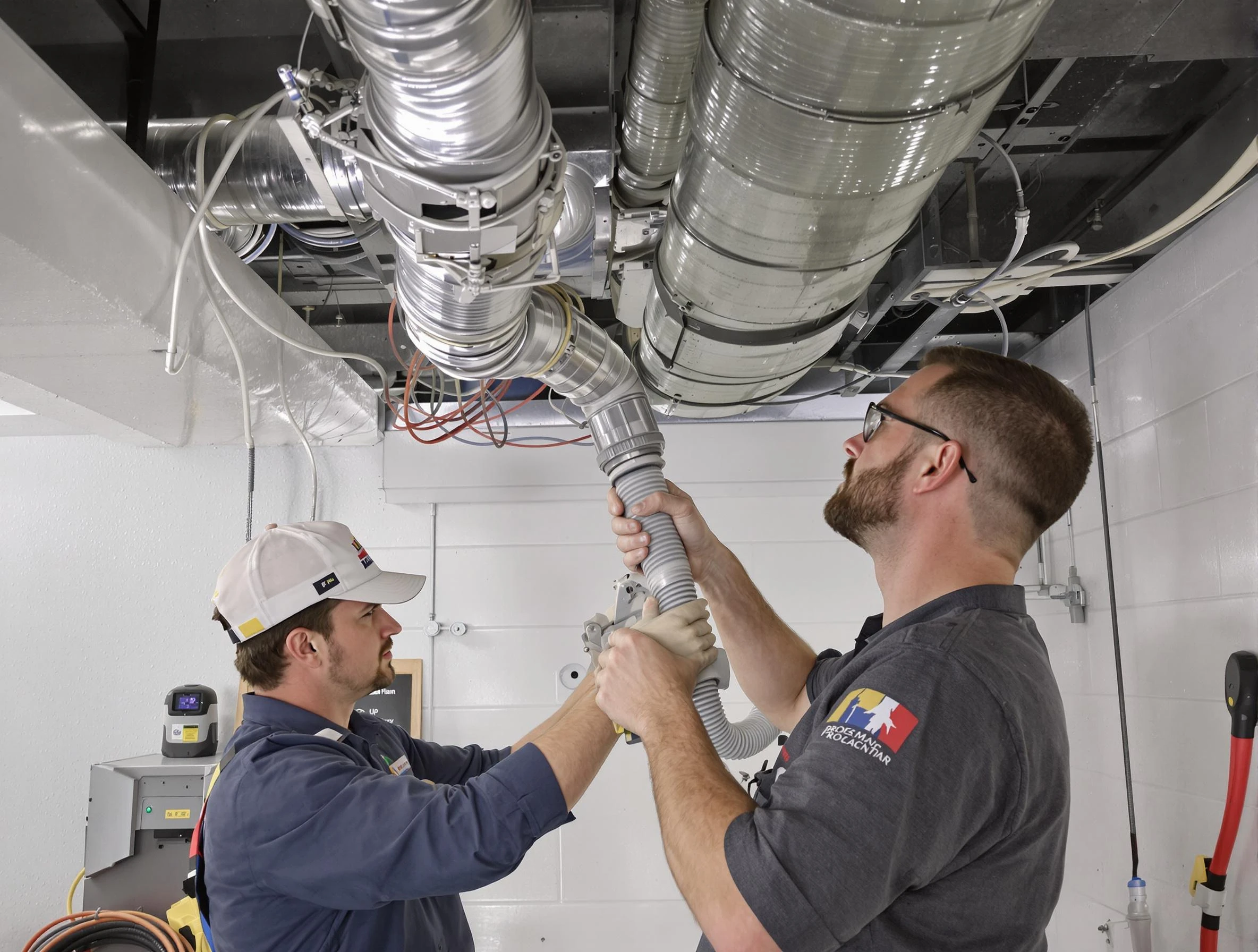 Atlanta Air Duct Cleaning technician performing thorough AC duct cleaning in Atlanta