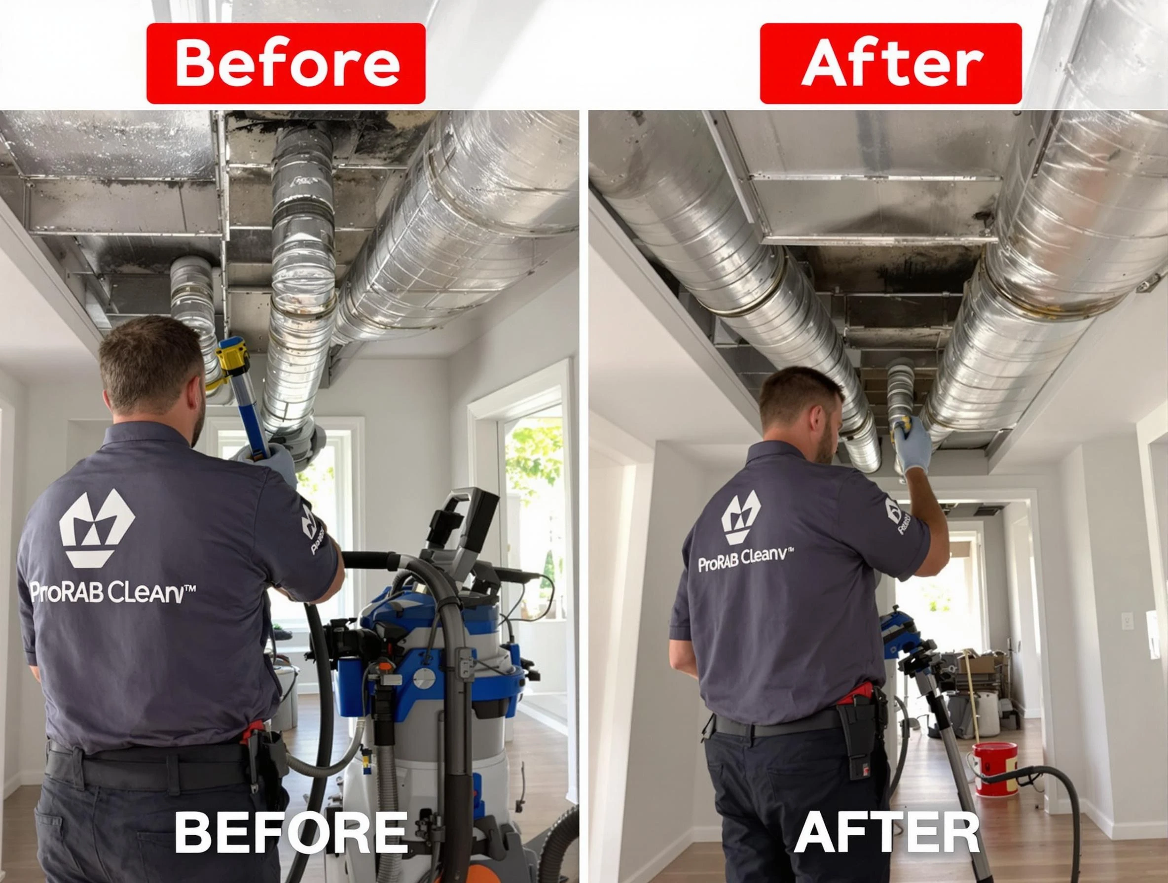 Atlanta Air Duct Cleaning expert performing thorough residential duct cleaning in a Atlanta home